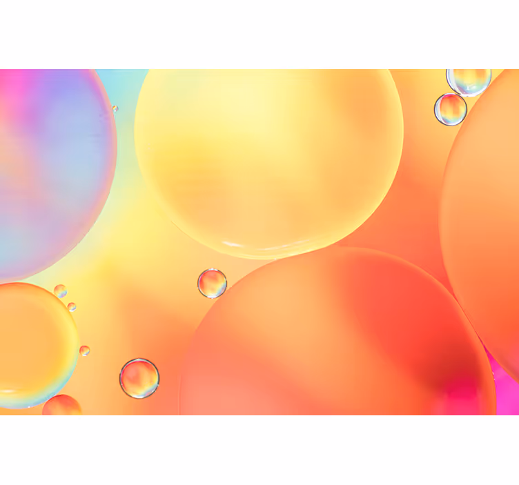 Tapisserie murale effet 3D bulles de gradientBulles de dégradé - TenStickers