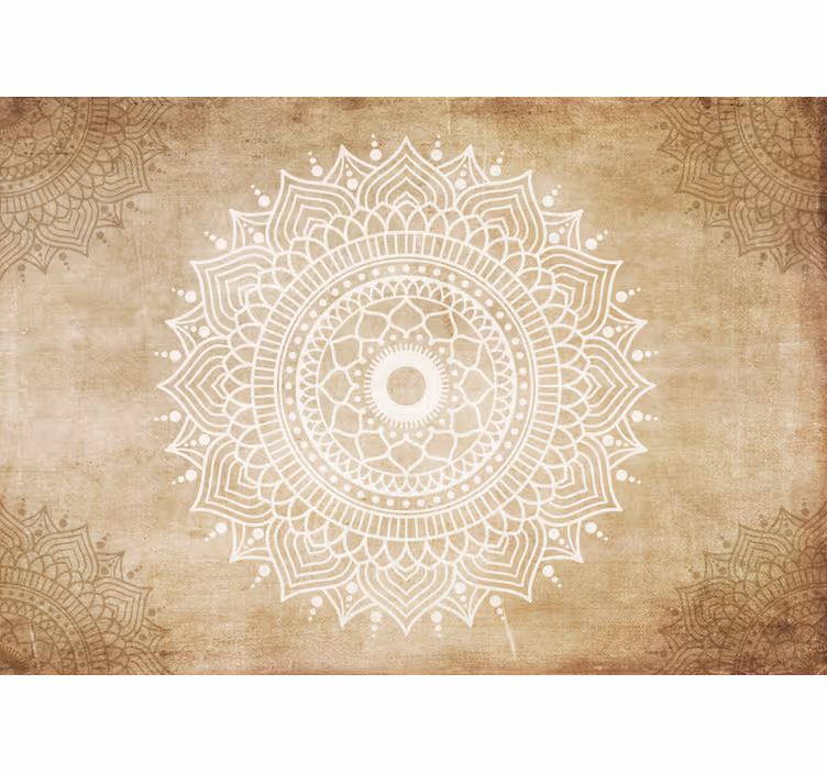 Tapisserie murale mandalas vieux papier texturé - TenStickers