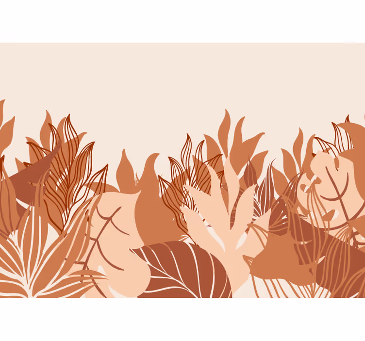 Tapisserie terracotta paysage tropical - TenStickers