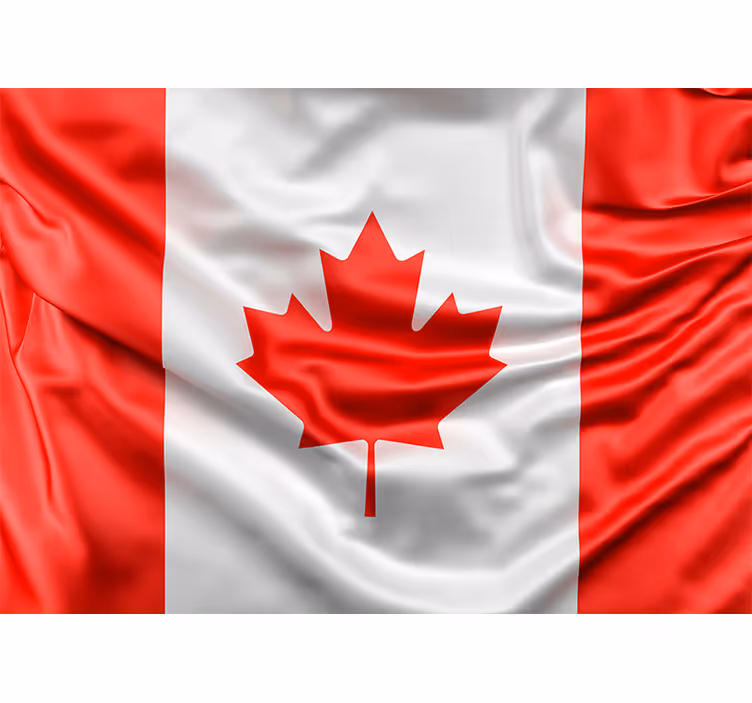 Tapisserie murale villes et de pays drapeau canadien - TenStickers