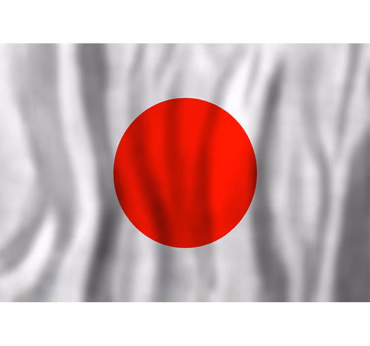 Tapisserie murale villes et de pays drapeau japonais - TenStickers