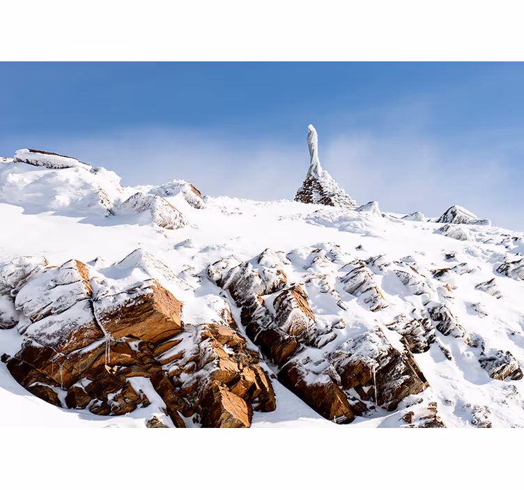 Tapisserie montagne vue sur le sommet alpin - TenStickers