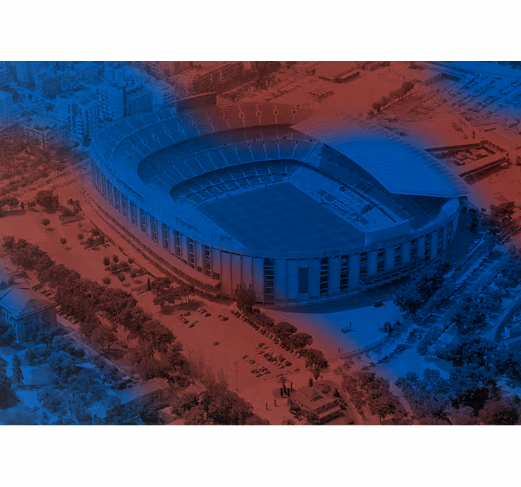 Tapisserie villes et pays stade de football de barcelone - TenStickers