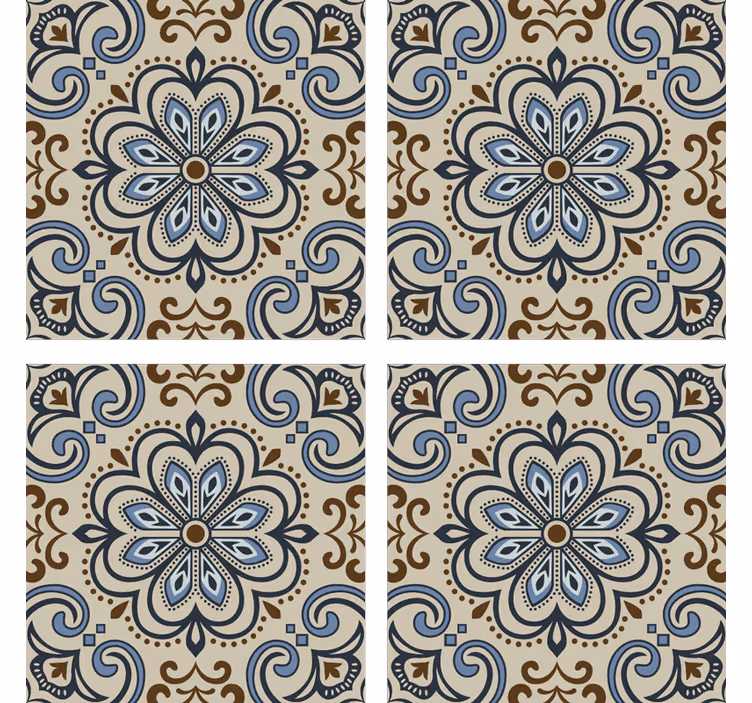 Dessous de verre à imprimé floral - TenStickers