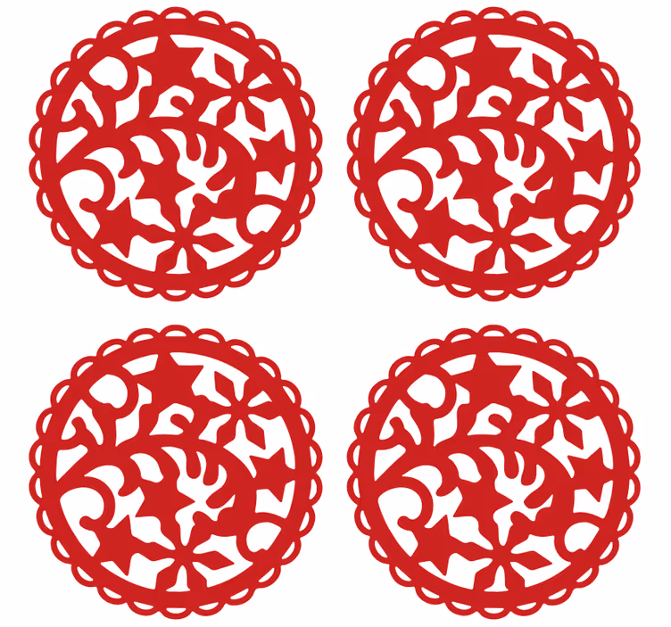 Dessous de verre geek motif rouge complexe - TenStickers