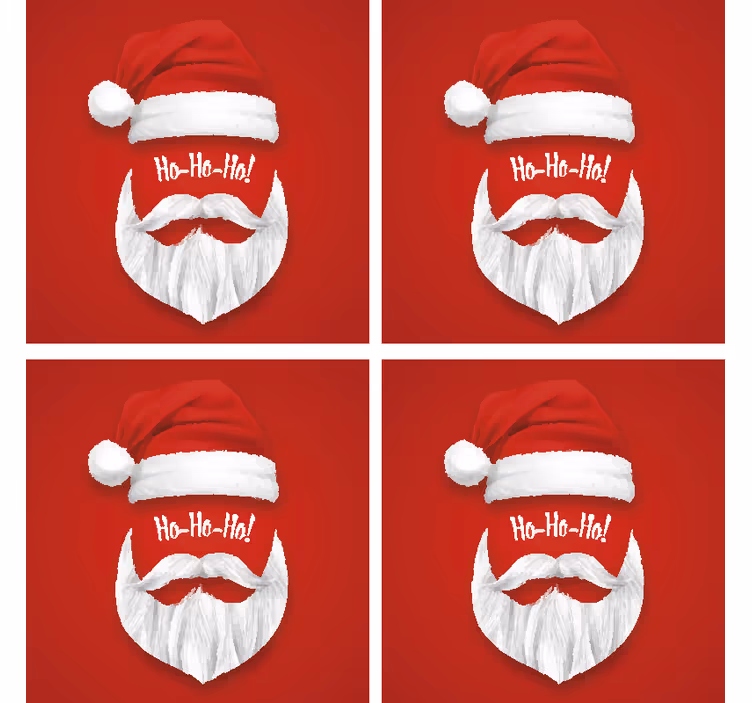 Dessous de verre noël illustration de chapeau de noël - TenStickers
