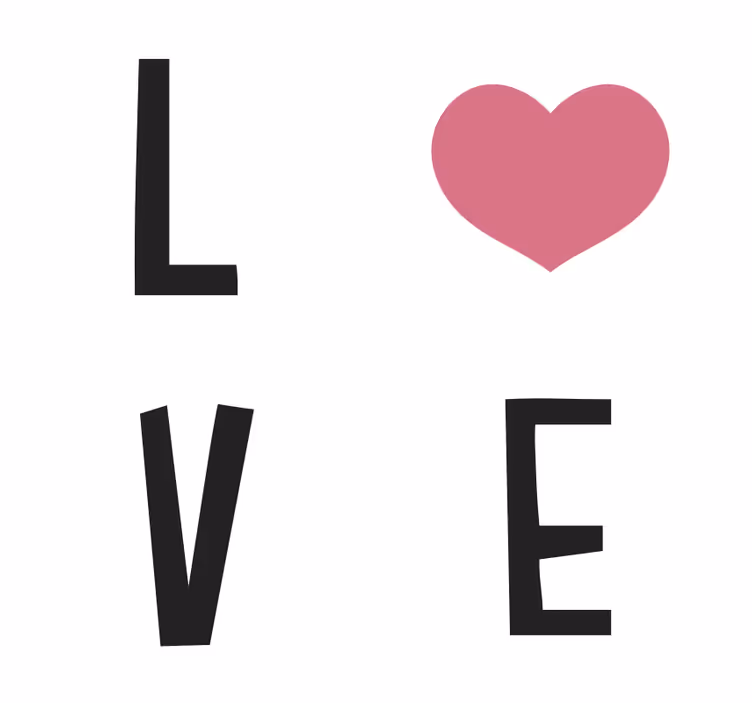 Dessous de verre texte Love - TenStickers
