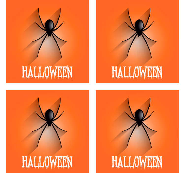 Dessous de verre halloween design d'araignée effrayante - TenStickers