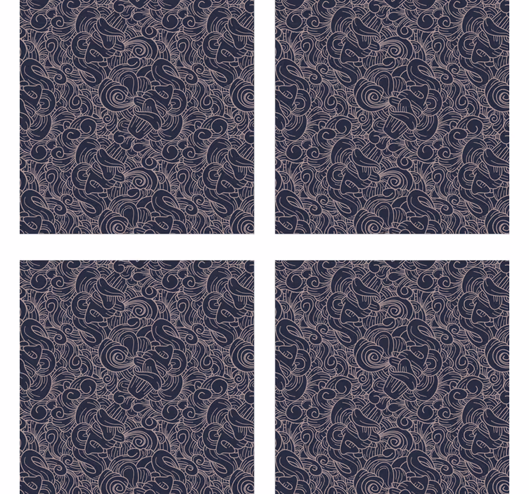 Dessous de verre motif abstrait complexe - TenStickers