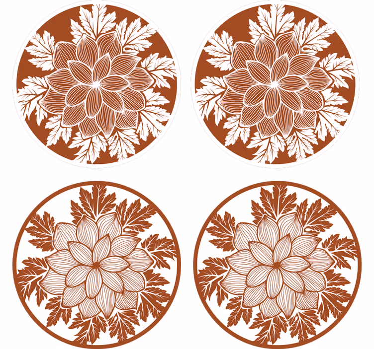 Dessous de verre arrangement floral - TenStickers