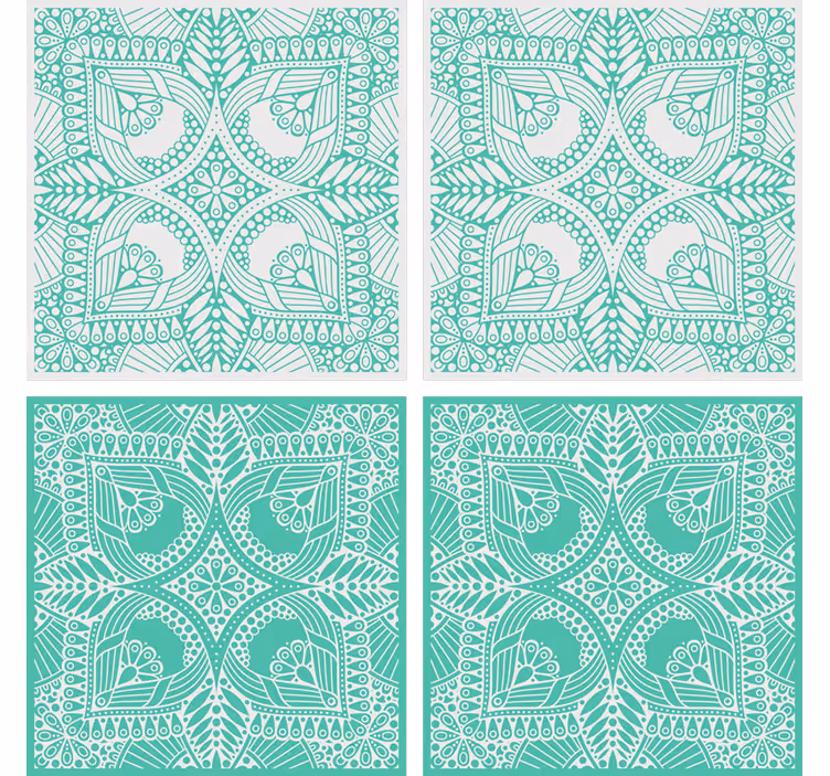 Dessous de verre arrangement floral complexe - TenStickers