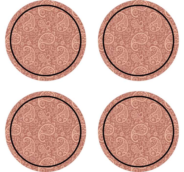 Dessous de verre motif floral paisley - TenStickers