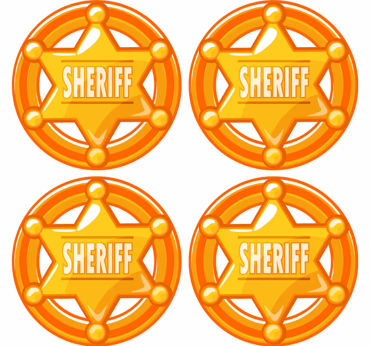 Dessous de verre geek motif étoile de shérif - TenStickers