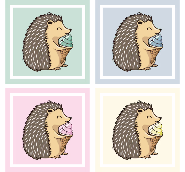 Délicieux sous-verre de porc-épic - TenStickers
