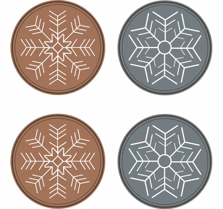 Dessous de verre noël collection motif flocon - TenStickers