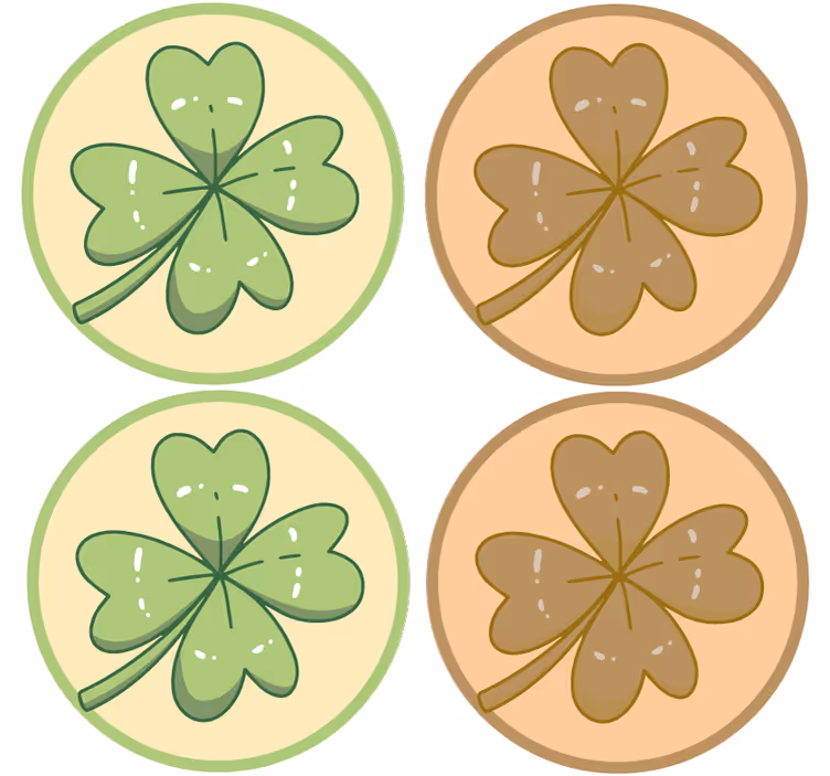 Shamrock st patrick's day plus de sous-verres - TenStickers