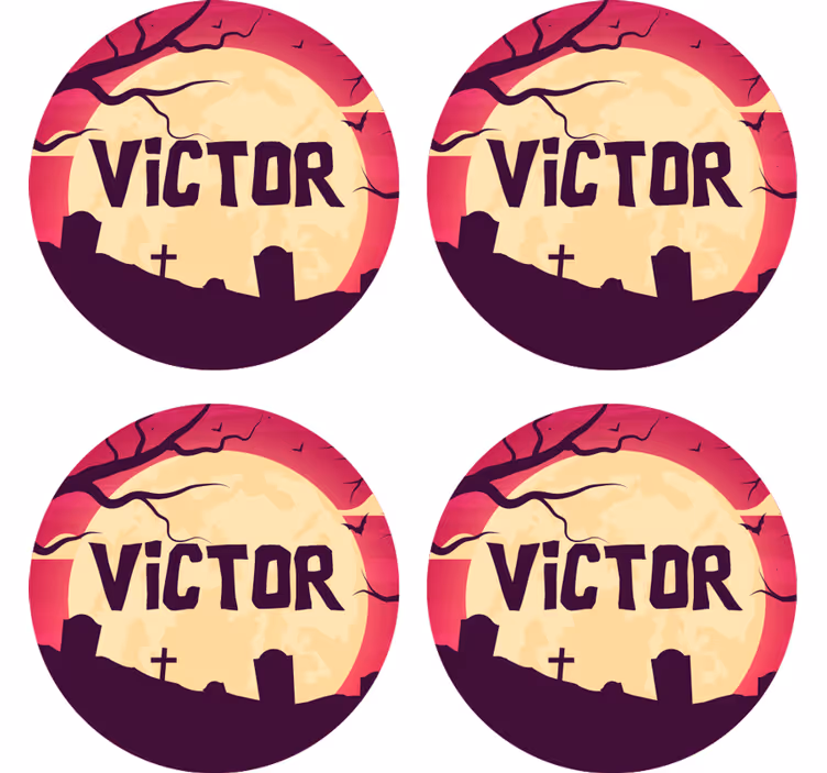 Dessous de verre halloween scène lunatique effrayante - TenStickers