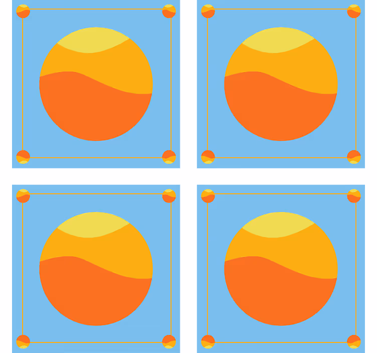 Dessous de verre champs de couleurs circulaires vibrants - TenStickers