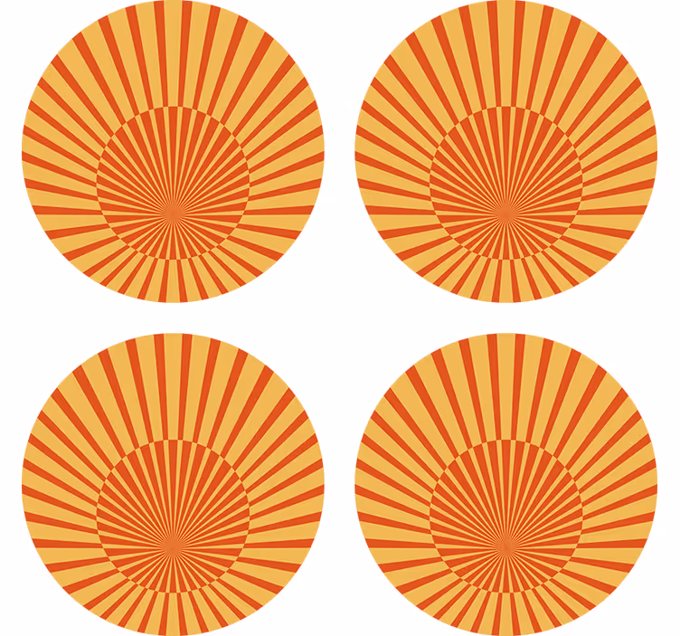 Soleil année 70's sous-verres - TenStickers