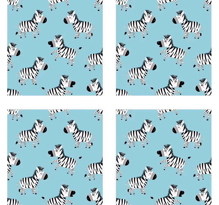 Mignon pour enfants zèbre dessous de verre - TenStickers