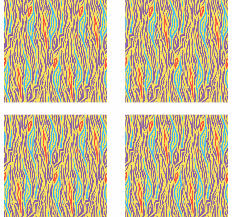 Dessous de verre lignes abstraites vibrantes - TenStickers