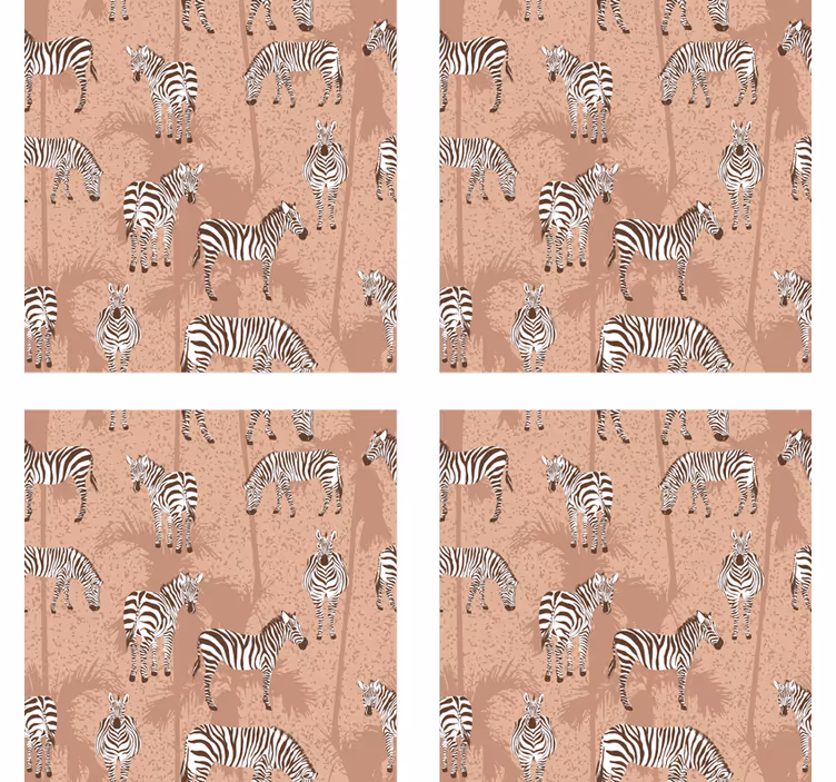 Dessous de verre moderne à surface texturée zèbre - TenStickers