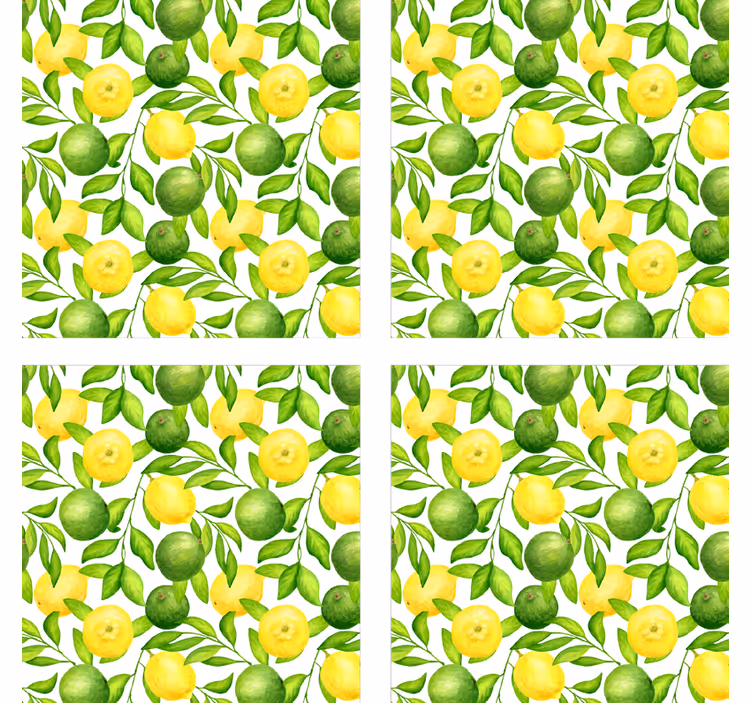 Dessous de verre motif floral agrumes vivant - TenStickers