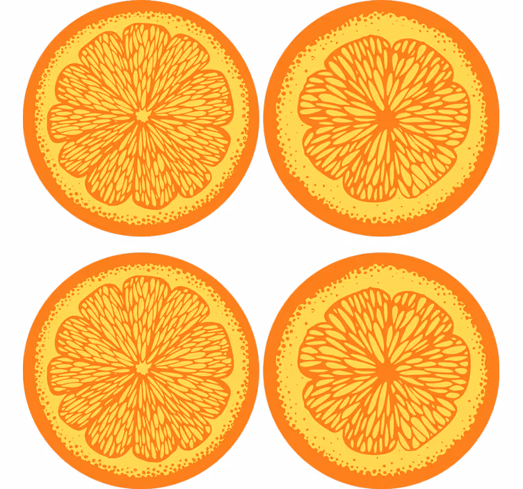 Dessous de verre moderne motif tranche d'agrumes - TenStickers