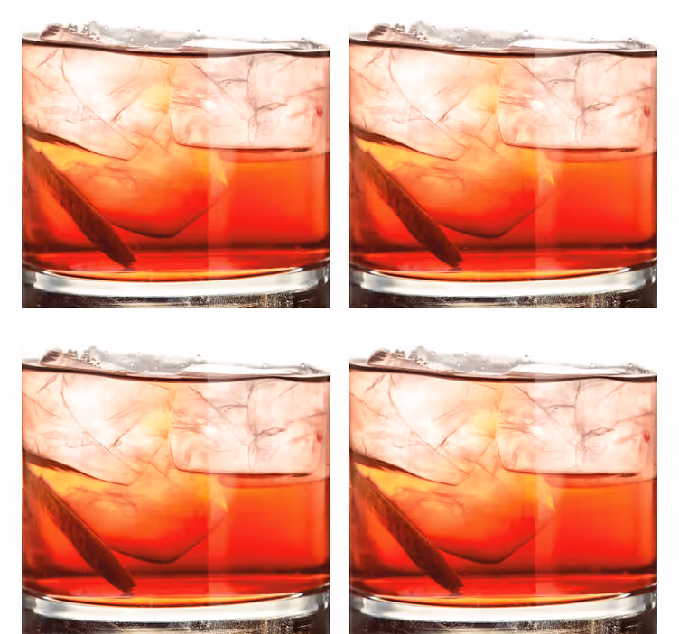 Dessous de verre bière whiskey sur glace - TenStickers