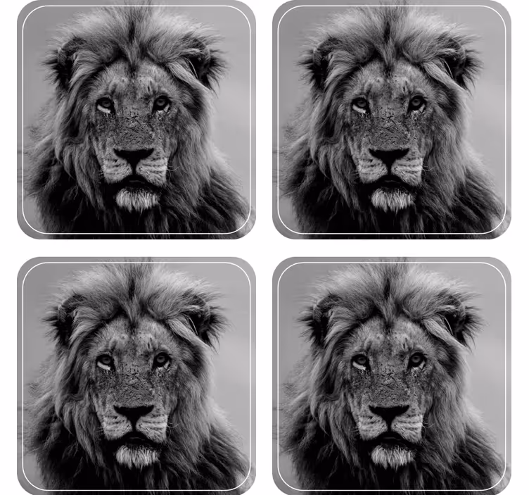 Dessous de verre moderne portraits de lions majestueux - TenStickers