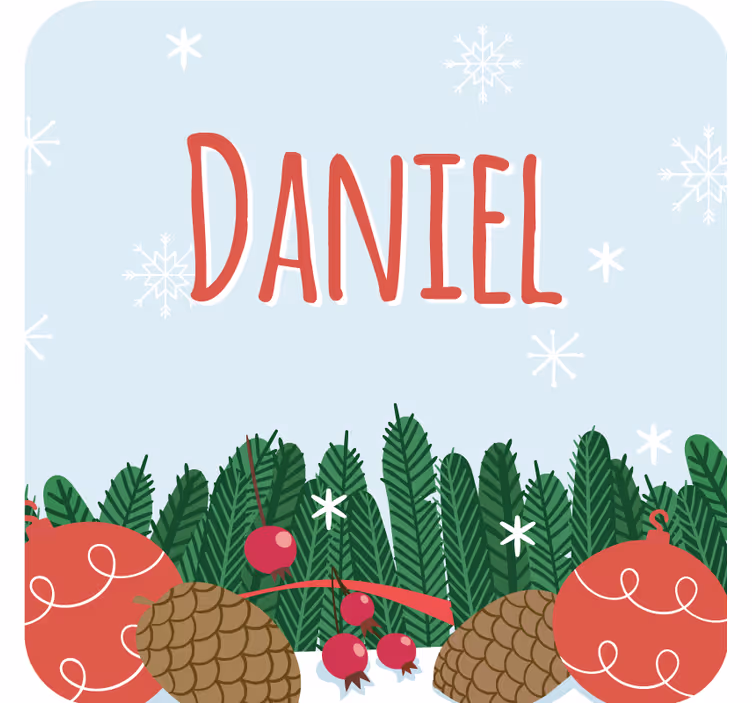 Dessous de verre noël ornements de pommes de pin festifs - TenStickers