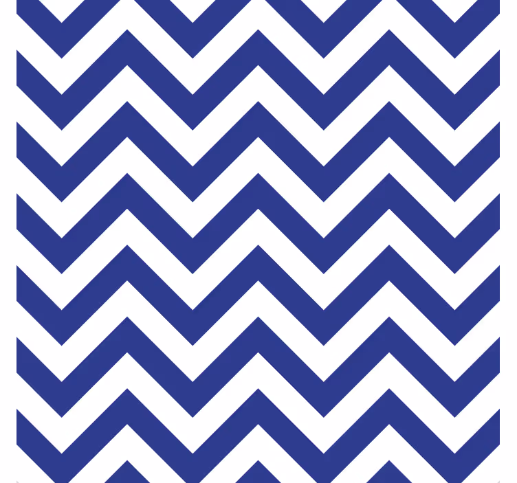 dessous de verre motif sticker zig zag bleu - TenStickers