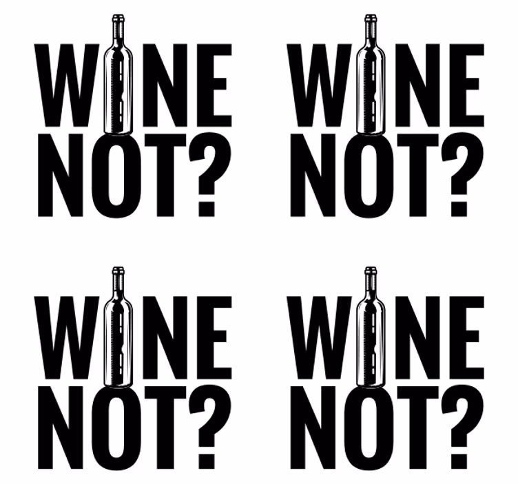 Dessous de verre citation phrase ludique vin - TenStickers