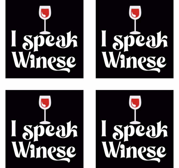 Dessous de verre bière humour de verre à vin - TenStickers