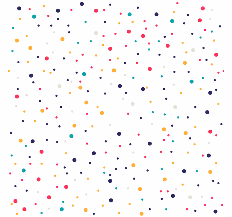 Dessous de verre motif de points colorés - TenStickers