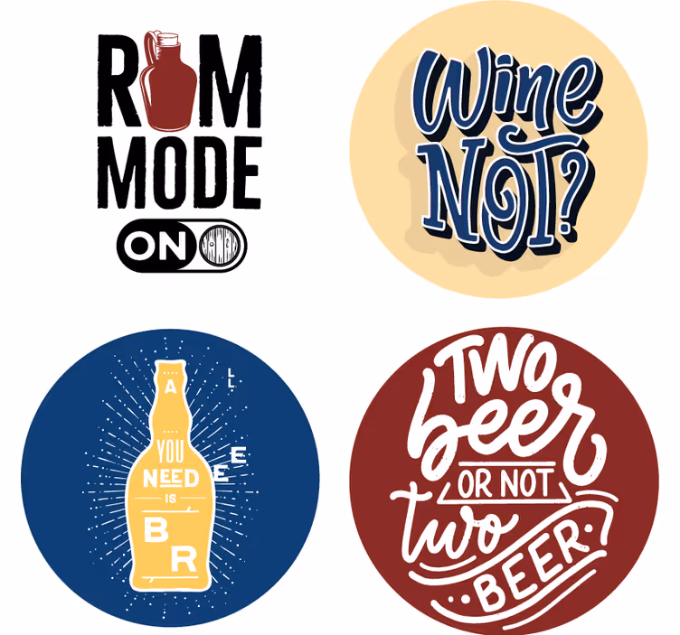 dessous de verre vintage Bar citations drôles - TenStickers