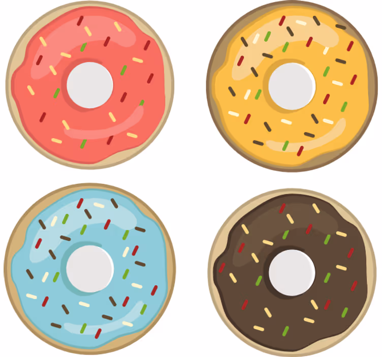 dessous de verre moderne Fond de beignet - TenStickers