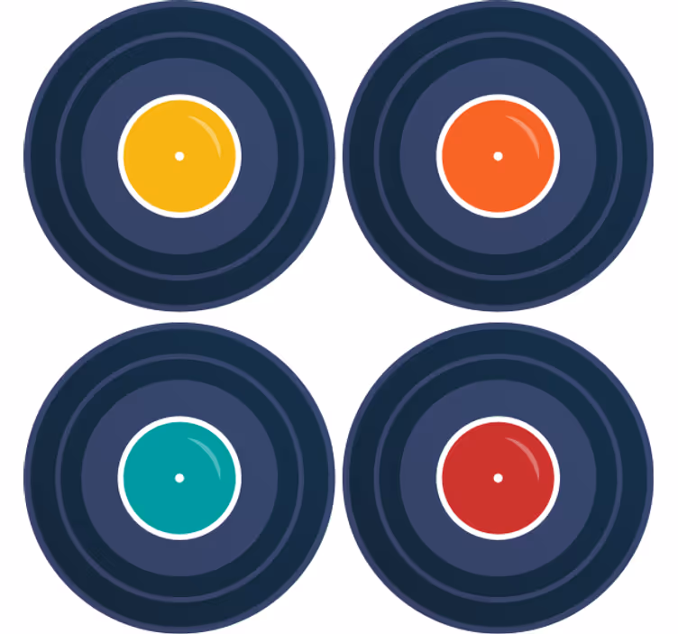 Dessous de verre geek inspiration vinyle colorée - TenStickers