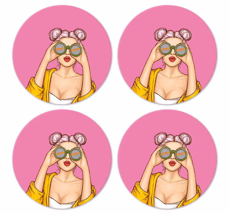 Dessous de verre geek personnage amusant avec lunettes - TenStickers