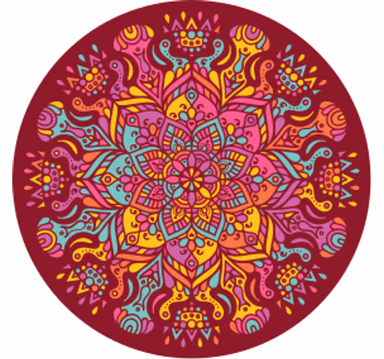 Mandala autour de plus de sous-verres - TenStickers
