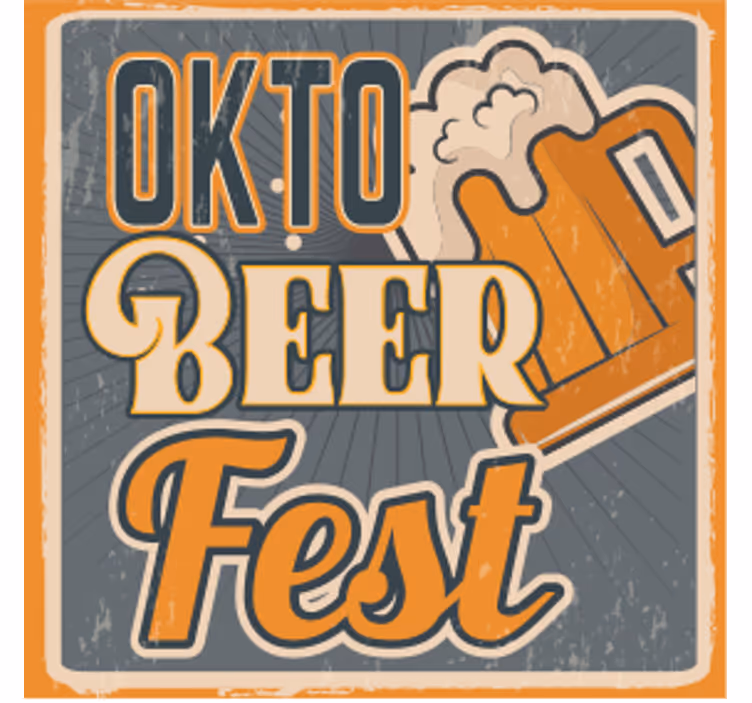 dessous de verre biere Fête de la bière okto - TenStickers