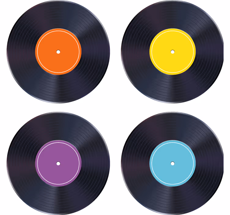 dessous de verre moderne Disque lp coloré - TenStickers