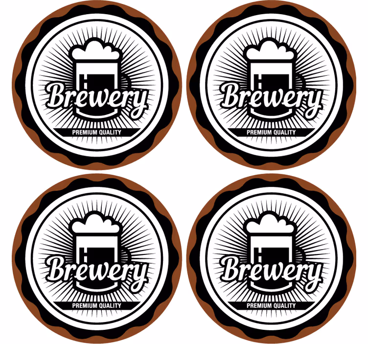 Dessous de verre bière Écusson qualité premium - TenStickers