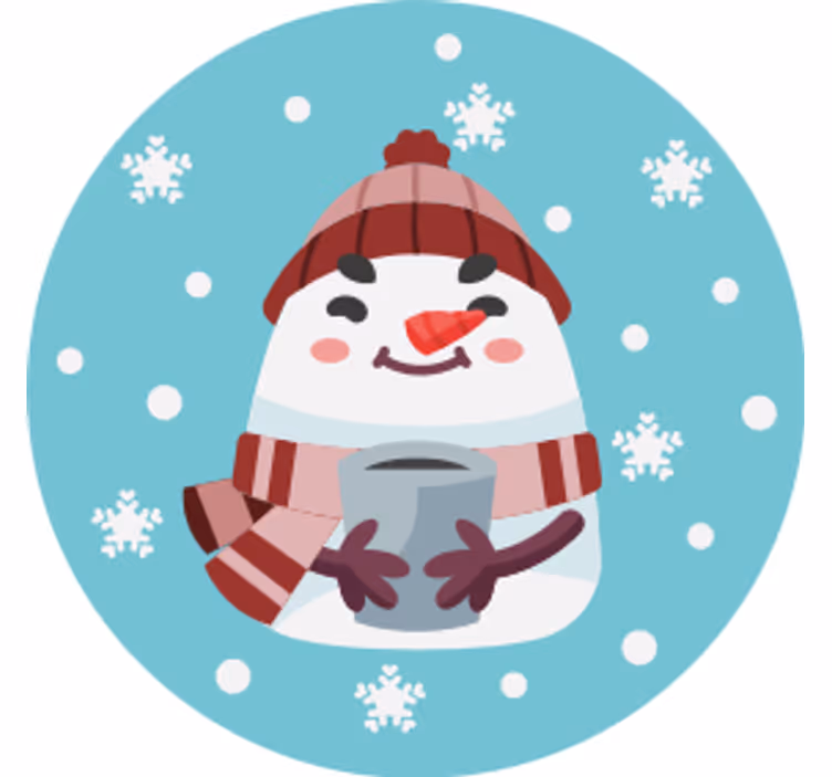 Dessous de verre Noël bonhomme de neige - TenStickers
