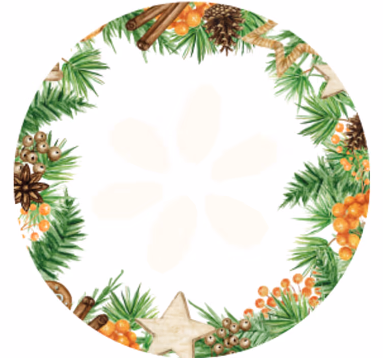 Dessous de verre noël accents verts festifs - TenStickers