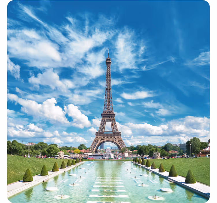 dessous de verre moderne Bas de la tour eiffel reflet - TenStickers