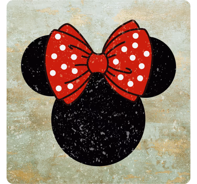Dessous de verre geek motif nœud à pois - TenStickers