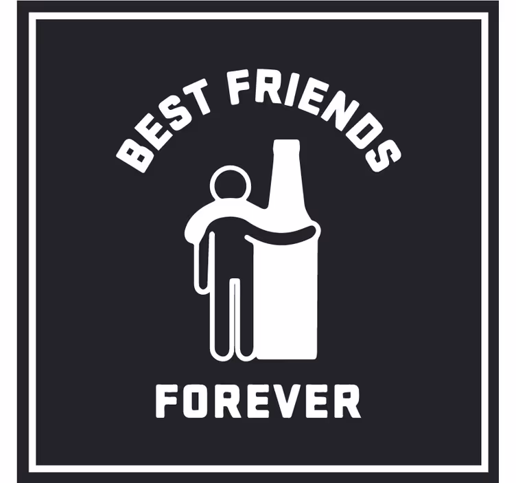 Dessous de verre Bière meilleurs amis - TenStickers