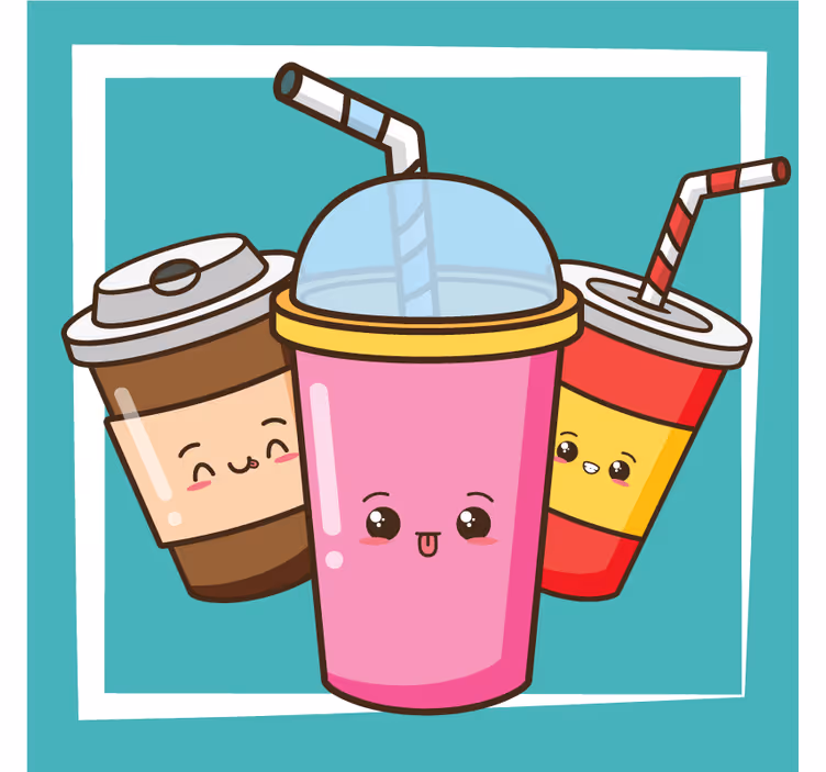 Dessous de verre geek personnages de boissons ludiques - TenStickers