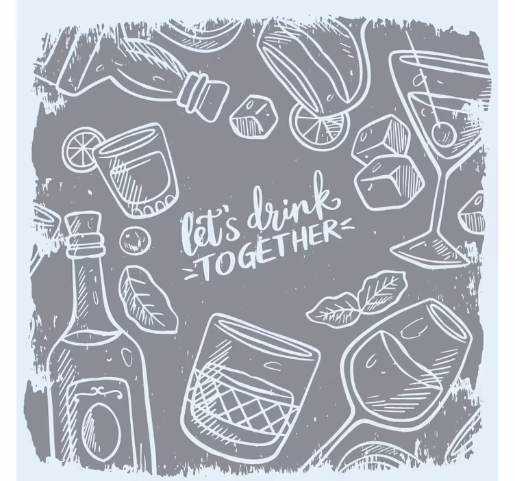 Dessous de verre bière et verres à cocktails - TenStickers